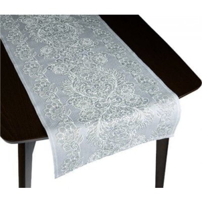Bellatex Ubrus běhoun šedá krajka 50x140cm – Zbozi.Blesk.cz