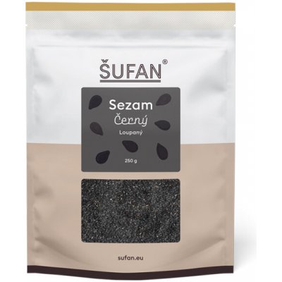 ŠUFAN Sezam loupaný černý 250 g – Sleviste.cz