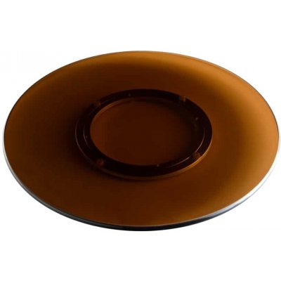 Interior DE Otočný podnos SERVANT 50 CM jantarové tvrzené sklo PDN48219 – Zboží Mobilmania