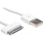 Akyga kabel USB-Apple 30-pin 1.0m/bílá – Sleviste.cz