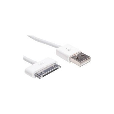 Akyga kabel USB-Apple 30-pin 1.0m/bílá – Sleviste.cz