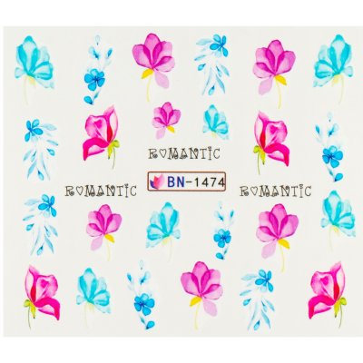 BIO nails Vodolepka BN 1474 květy a nápisy – Hledejceny.cz