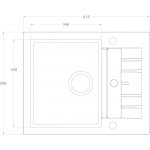 Sinks ACRCR61550074 Crystal 615 Metalblack – Zboží Dáma