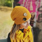Monyta Podzimní/zimní háčkovaná čepice Hořčičová – Hledejceny.cz