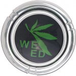 WeedShop Střední skleněný popelník konopný design Popelnik vote – Zboží Dáma