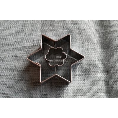 Vykrajovátko nerezové hvězda motiv: hvězda/květ 4,5 x 1,5 cm – Hledejceny.cz