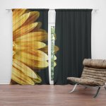 Sablio Závěs žlutá gerbera: 2ks 140x250cm – Hledejceny.cz