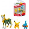 Figurka Boti Pokémon akční figurky 3-Pack Mudkip Pikachu a Boltund 5cm