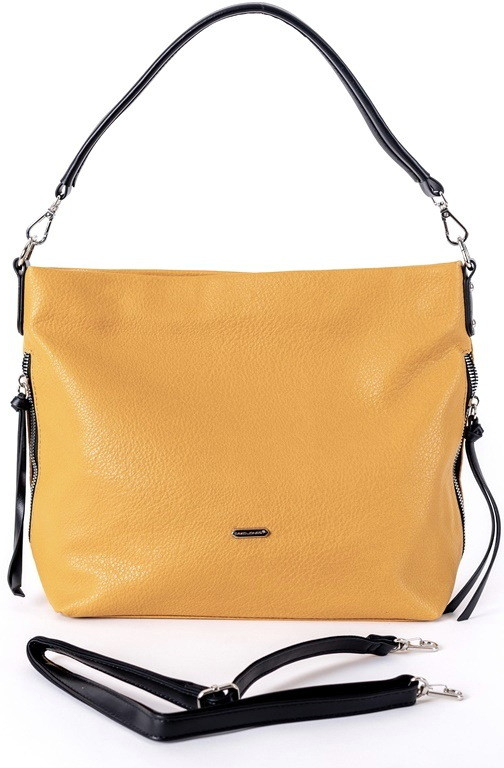 David Jones Paris Středně velká kabelka na rameno i crossbody 6727-2A žlutá