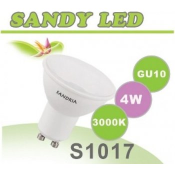 Sandria S1017 LED žárovka GU10 4W Teplá bílá