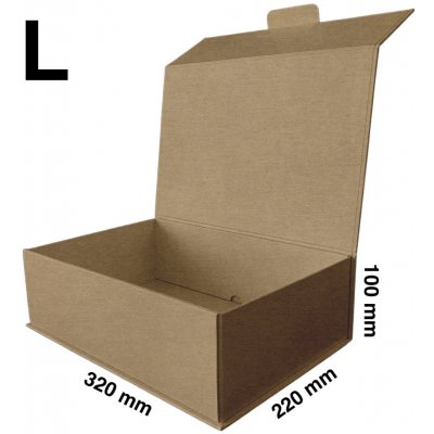 Skládací krabice PlusBox Kraft - L (320x220x100 mm) balení 5, 10 ks Velikost balení: 10 ks – Zboží Živě
