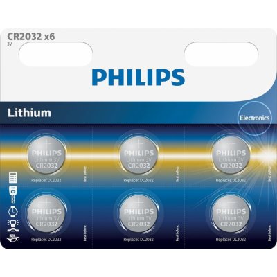 Philips CR2032 6ks CR2032P6/01B – Zbozi.Blesk.cz