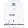 Pánská Košile AMJ pánská bavlněná košile dlouhý rukáv VDBR1298 vzorovaná bílá