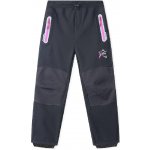ZATEPLENÉ DÍVČÍ SOFTSHELLOVÉ KALHOTY Černorůžové – Zboží Mobilmania