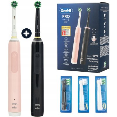 Oral-B Pro 3 3900 Duo Black & Pink – Zbozi.Blesk.cz