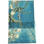 Classic Scarf vlněná šála Vincent van Gogh Mandlový květ Almond modrá – Zboží Dáma