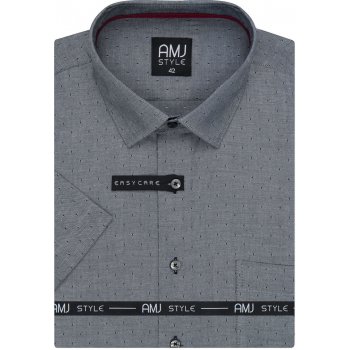 AMJ pánská košile šedá s kolečky VDR1173 dlouhý rukáv Regular Fit od 990 Kč  - Heureka.cz