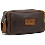Valmio kožená kosmetická taška 5011 hnědá – Zboží Mobilmania