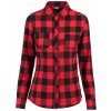 Dámská košile Urban Classics Ladies Turnup Checked Flanell shirt blk/red