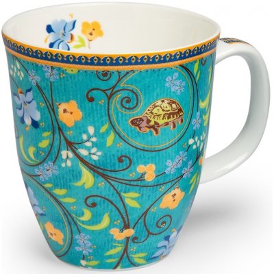 TeaLogic Clara Fine Bone China porcelánový hrnek tyrkysový želva 400 ml