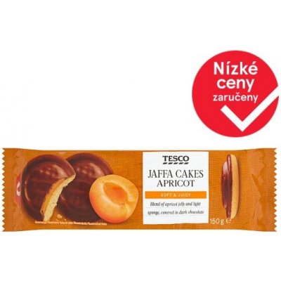 Tesco Jemné pečivo s meruňkovým želé polomáčené v hořké čokoládě 150 g – Hledejceny.cz