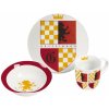 Jídelní souprava CurePink Snídaňový set Harry Potter Nebelvír Hrnek miska talíř objem hrnku 250 ml miska průměr 15 cm talíř průměr 19 cm