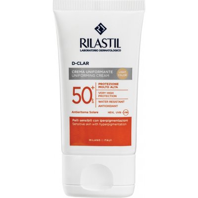 RILASTIL D-Clar Tónující ochranný krém s vysokými UV filtry Light Color SPF 50+ 40 ml – Zbozi.Blesk.cz