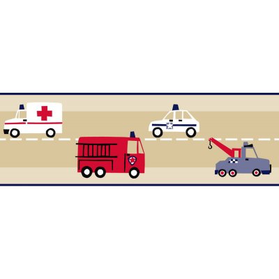 Esta Home, 177305, Dětská vliesová tapetová bordura na zeď Auta, rozměry 0,177 x 5 m – Zboží Dáma