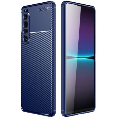 Pouzdro Carbon Fiber Sony Xperia 1 IV modré