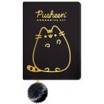Plyšový zápisník A5/96 listů PUSHEEN černý – Zboží Živě