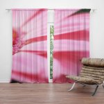 Sablio Závěs Růžová gerbera: 2ks 140x250cm – Hledejceny.cz