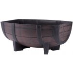 Strend Pro Květináč GDA Woodeff 817 teak 41x29x19 cm barel ST256804