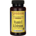 Swanson Vitamin E se selenem 400 IU & 50 µg 90 softgel kapslí – Hledejceny.cz