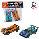 MaDe Náhradní autíčka k autodráze 2 ks oranžové/modré 1:43 – Hledejceny.cz