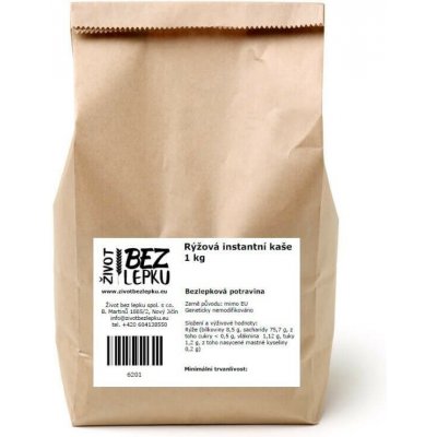 Život bez lepku Rýžová instantní kaše 1 kg – Sleviste.cz