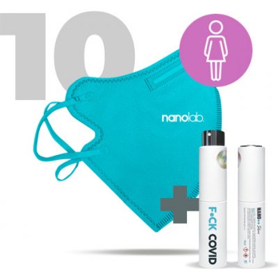 Nanolab nanorespirátor FFP2 dámský modrý 10 ks – Zbozi.Blesk.cz