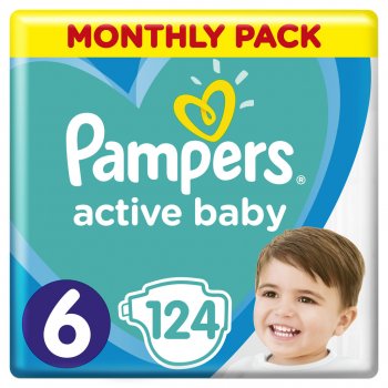 Pampers Active 6 124 ks