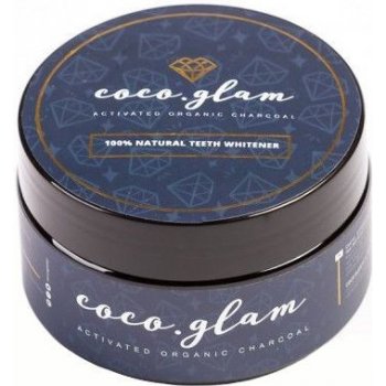 Coco Glam přírodní prášek pro bělení zubů s aktivním uhlím Bio 30 g