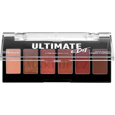 NYX Professional Makeup Ultimate Edit Petite Shadow paletka očních stínů 01 Warm Neutrals 6x1,2 g – Zbozi.Blesk.cz