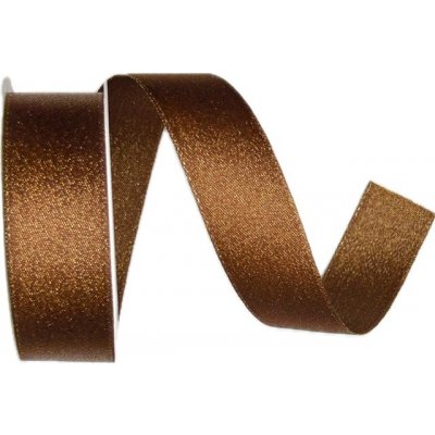 Stuha saténová STARDUST CINNAMON hnědá 25mm x 3m (10,-Kč/m) – Zboží Dáma