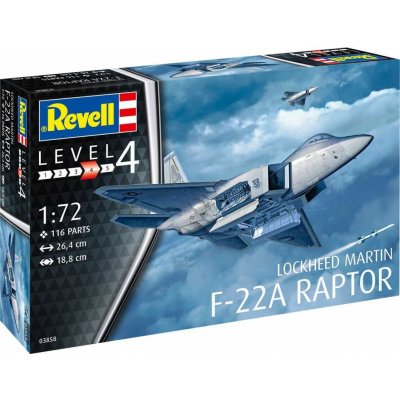 Revell Lockheed Martin F 22A Raptor 03858 1:72 – Zboží Mobilmania