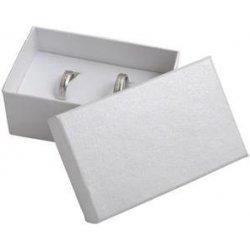 Šperky4U Dárková krabička na snubní prsteny - bílá KR0263-WH
