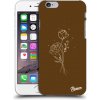 Pouzdro a kryt na mobilní telefon Apple Pouzdro Picasee silikonové Apple iPhone 6/6S - Brown flowers čiré