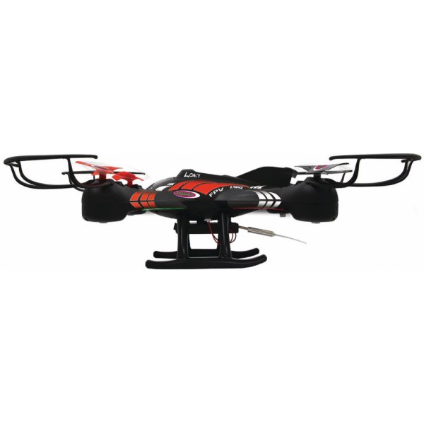 Dron Loky 4+4 Kanál RTF / Foto / Video / Se Světly / Otáčení o 360 / FPV 2,4GHz Ovladač Černá JAM-422001