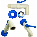 Bradas Sada pro kontejner na vodu IBC, kohoutek 90° s připojením IBCS60x6 pro hadice 1" a PTFE páskou BR-IBCS60-GTM903419 – HobbyKompas.cz