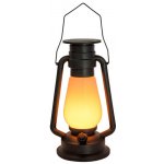 lampa solární PETROLEJKA, 17x14x30,5cm 72LED kov/PH ČER – Zboží Dáma
