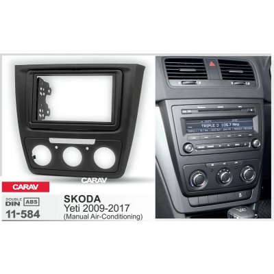 BULLTRONICS 11-584 RÁMEČEK AUTORÁDIA PRO ŠKODA YETI S MANUÁLNÍ KLIMATIZACÍ – Hledejceny.cz