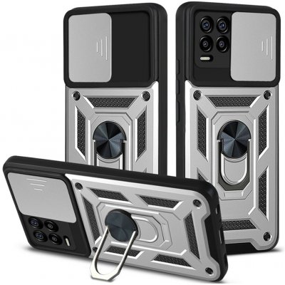 VSECHNONAMOBIL 127056 RING CAMERA Kryt s držákem pro Realme 8 / Realme 8 Pro stříbrný – Zboží Živě