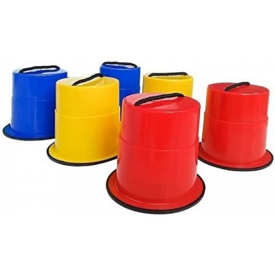 Dětské kbelíkové chůdy pro balanční hry Červená