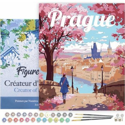 Figured ART Malování podle čísel VINTAGE ROZKVETLÁ PRAHA na rámu 40 x 50 cm – Hledejceny.cz